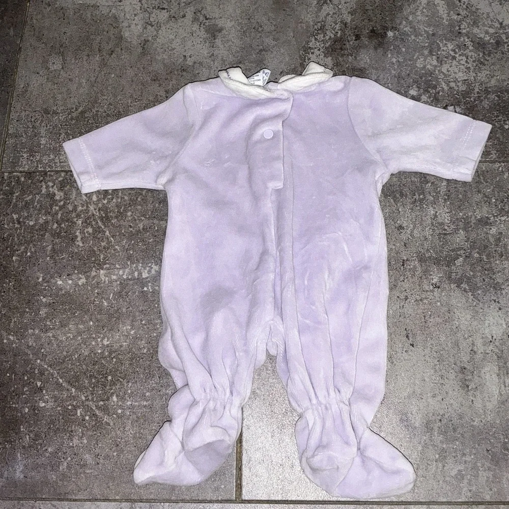 Vintage Winnie The Pooh Eeyore Donkey Velvet Romper Outfit Preemie 90s Y2K